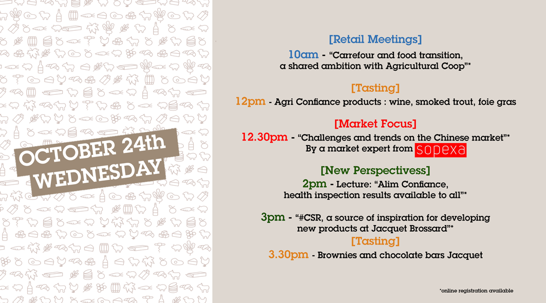 Programme cooperatives SIAL Paris wednesday 24