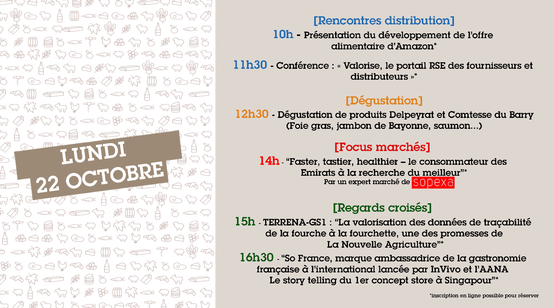 Programme Lundi 22 LCA au SIAL