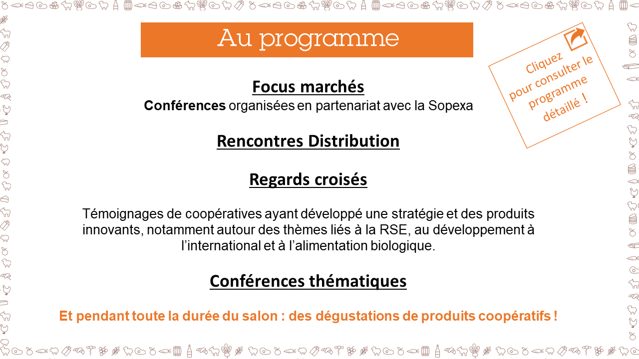 Programme la cooperation agricole SIAL Paris