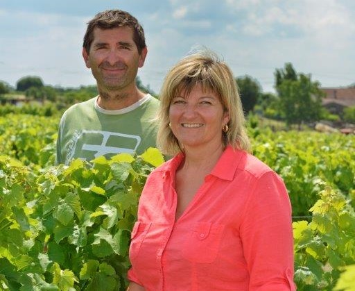 syvie alem et son mari dans leurs vignes de Monbazillac