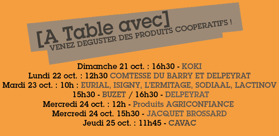 Dégustations produits cooperatifs SIAL Paris