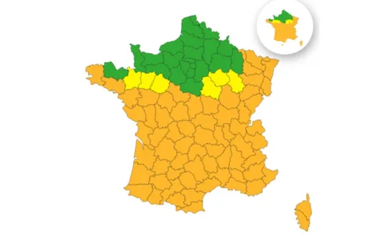 carte vigilance meteo france du 18/0/2025