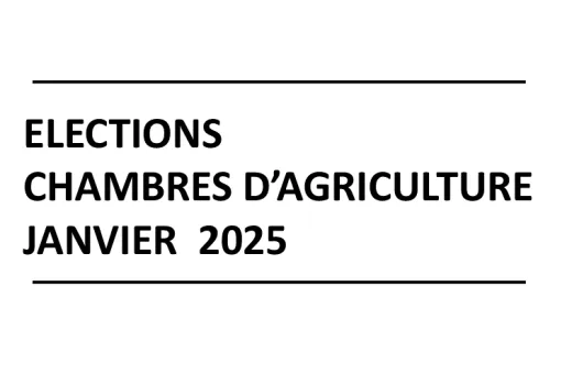 Elections chambres d'agriculture janvier 2025