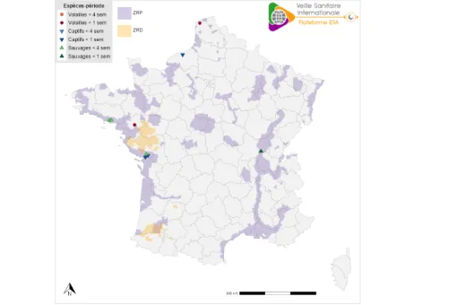 Localisation des foyers de « volailles"-PF ESA 16/10/2025