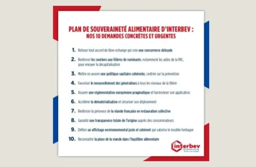 plan souveraineté Interbev