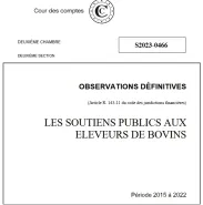 Rapport de la cour des comptes