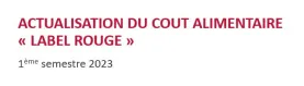 actualisation cout alimentaire label rouge