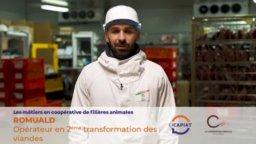 Romuald, opérateur en 2ème transformation des viandes