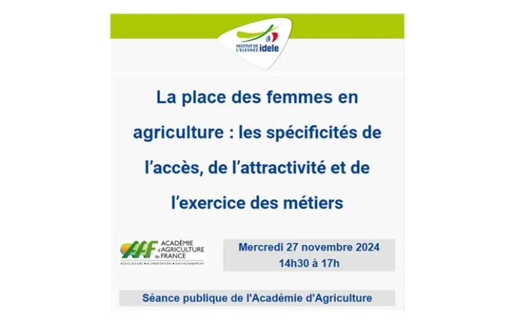 Place des femmes en agriculture Idele