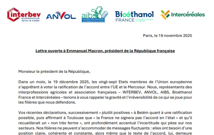 lettre ouverte interpro macron