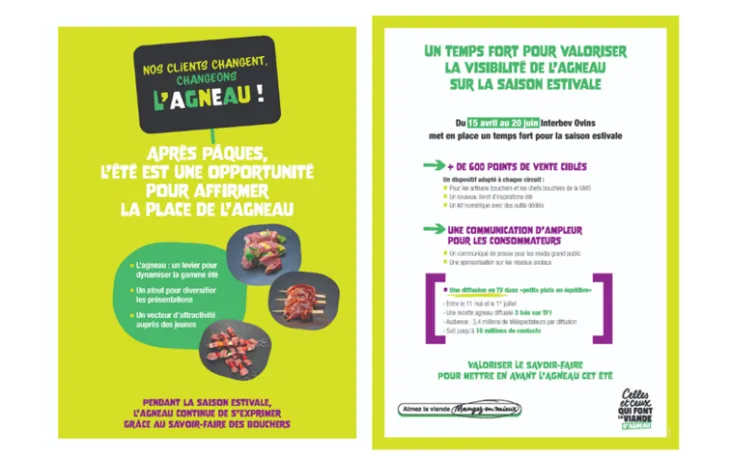 nos clients changent changeons l'agneau